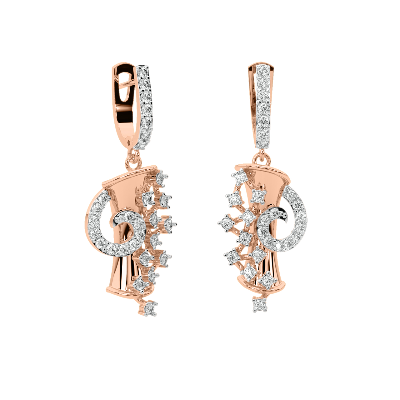 Myron Round Diamond Earrings